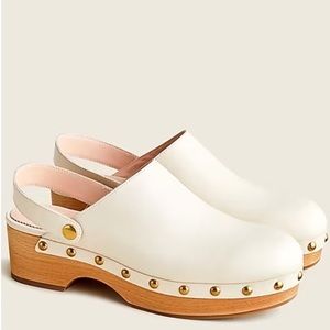 J.Crew Convertible Leather Clog in Cream Sz 12